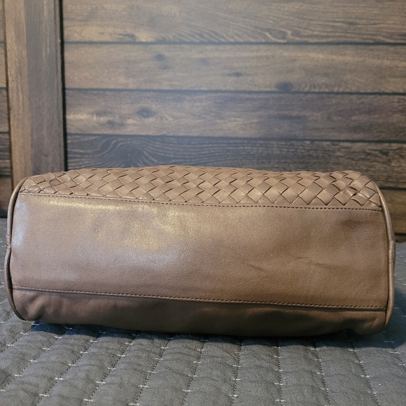 Four Seasons Handbags Women's Crossbody Brown Woven Leather Purse - Picture 5 of 12